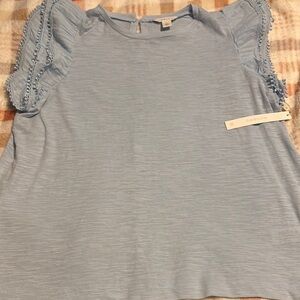 Caslon Ruffle Short Sleeve Top